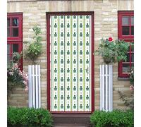 Stickers Porte Trèfle Frais Vert Et Blanc 77X200Cm 3D Trompe L'Oeil Autocollant De Porte Wall Mural Poster De Porte Amovible Adhésif Papier Peint Salon Chambre Salle De Bain Décoration