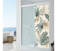 Stickers Porte Vert Tropical Beige - PVC Imperméable - 3D - Facile à Installer - Réutilisable - Résistant à l'Humidité - 88x200cm