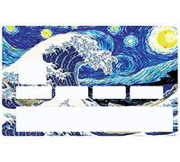 Stickers pour carte bancaire, La Vague de Kanagawa de Hokusai Vs la nuit étoilée de Van Gogh