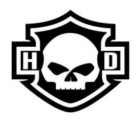 Stickers pour Casque rétro réfléchissant Harley Davidson crâne