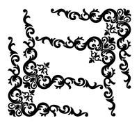 Stickers pour miroir 4 coins baroque