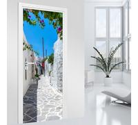 Stickers pour porte - Ruelle Trompe l'oeil 3617689763989 - Adhésif MAT - Largeur 73 x Hauteur 205 cm
