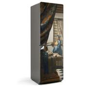 Stickers pour Réfrigérateur 60x180 cm Décoration Couvrant Entièrement Sticker Protection Contre les Dégâts Auto-adhésif Décalcomanie pour Cuisine - Allégorie de la peinture de Jan Vermeer