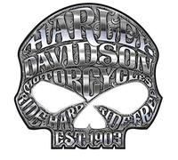 Stickers pour réservoir de moto Harley Davidson Custom, motif crâne chromé