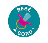 Color Pop 550047 Disque Bébé à Bord électrostatique - Illustration tétine