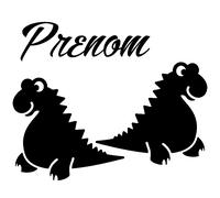 Stickers prénom personnalisable Dinosaures