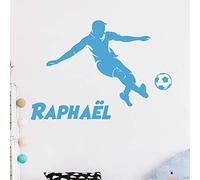 Stickers Prénom Personnalisé | Sticker Autocollant Nom Personnalisable - Décoration Murale Chambre Enfant | 2 Planches de 30 x 35 cm et 60 x 30 cm - Bleu Glace - à Personnaliser vous-même