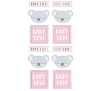 Stickers Puffies - My Little Baby - Girl - 12 motifs Multicolore