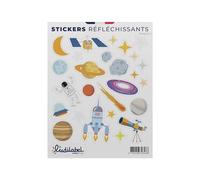 Stickers Réfléchissants Classe 1, Visible à 100m - Pour Vélo, Trottinette et Casque (Espace)