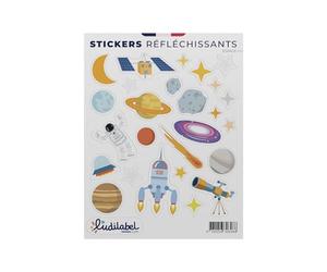 Stickers Réfléchissants Classe 1, Visible à 100m - Pour Vélo, Trottinette et Casque (Espace)