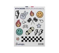 Stickers Réfléchissants Classe 1, Visible à 100m - Pour Vélo, Trottinette et Casque (Fun Skate)