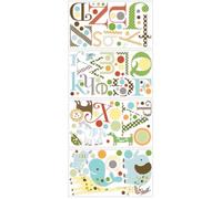 Stickers repositionnables alphabet sur le thème des animaux