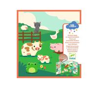 Stickers repositionnables avec décors Les animaux de la ferme