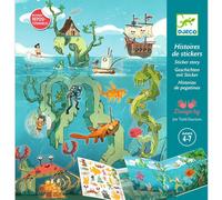 Djeco Stickers 38953 – Aventures en mer, ballons, unisexe, enfant, multicolore