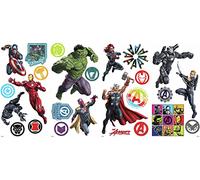 RoomMates Stickers repositionnables Avengers Classic – vinyl, 26 pièces multicolores