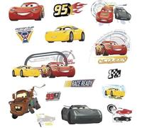 Stickers repositionnables Cars avec Flash McQueen Martin et ses amis de Disney 25,4CM X 45,7CM