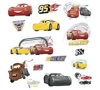 Stickers repositionnables Cars avec Flash McQueen Martin et ses amis de Disney 25,4CM X 45,7CM