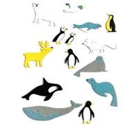 Stickers Repositionnables en Feutrine - Les Animaux De La Banquise G