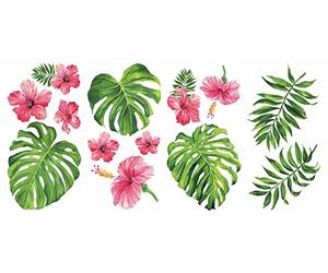Stickers Repositionnables Fleurs d'hibiscus Tropical