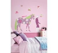 Stickers repositionnables géants cheval motifs fantaisies 128x114