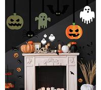 Stickers repositionnables Halloween chauves-souris noires