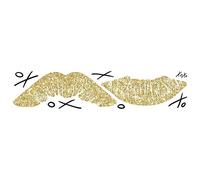 Stickers Repositionnables Lèvres Bisous Xoxo avec Paillettes