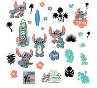 Stickers repositionnables Disney Stitch surfeur