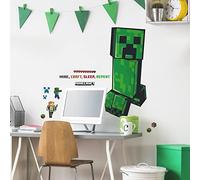 MY AGENCIES Stickers repositionnables - Minecraft - Creeper - Mine - Craft - Sleep - Repeat Vert