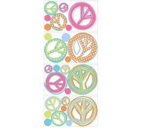 Stickers repositionnables motifs peace and love