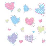 Stickers Repositionnables, Multitudes de Coeurs