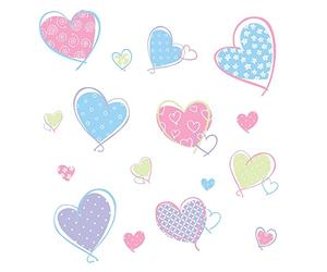 Stickers Repositionnables, Multitudes de Coeurs