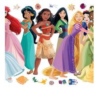 ROOMMATES Stickers repositionnables - Princesses Disney et Motifs Floraux - 91 cm x 42 cm Multicolors