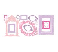 Stickers repositionnables - ROOMMATES - Lot de 12 - Rose - Violet - 46 x 102 cm