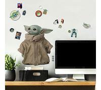 Stickers Repositionnables The Mandalorian l'enfant, Vert/Brun Clair/Blanc