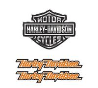 Stickers rétro réfléchissant pour Casque de Moto Hommage à Harley Davidson - Pack Classic (3 Stickers)