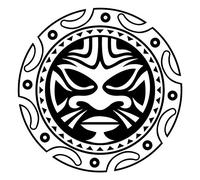 Stickers rétro réfléchissant pour Casque Moto déco Polynésien - Super Fabrique -