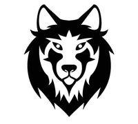 Stickers rétro réfléchissant pour Casque tête de Loup