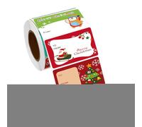 Stickers Roll - Winter Holiday Labels For Decorating | Adhesive With 500 Count Stickers, Fun Portable Roll, For Card Making, Scrapbooks, Envelopes, Paper Postcards, Party Crafts