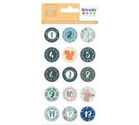 Stickers ronds pour Calendrier de l'Avent - Animaux Multicolore G