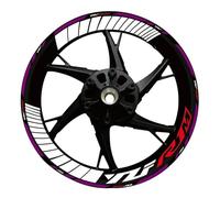 Stickers Roue Autocollants Réfléchissants pour Jantes De Moto pour Yamaha YZFR1M YZF-R1M 2017-2022 - Kit Protection pour Moyeux Autocollant Jante Moto(Couleur 2)