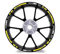 Stickers Roue Bandes Adhésives Réfléchissantes Imperméables pour Jantes De Moto pour Ducati pour Scrambler 400 800 1100 17 Et 18 Pouces Autocollant Jante Moto(Or)