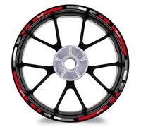 Stickers Roue Bandes Adhésives Réfléchissantes Imperméables pour Jantes De Moto pour Ducati pour Scrambler 400 800 1100 17 Et 18 Pouces Autocollant Jante Moto(Rouge)