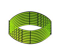 Stickers Roue Moto, Asudaro Autocollants De Roue De Vélo Autocollant à fines rayures imperméable Autocollant réfléchissant sectionnel Vert Fluorescent pour Roue de Moto de Voiture Universel