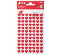 Stickers rouge cœur 2 planches - Apli Kids 13511