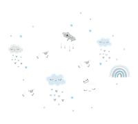 Stickers scandinaves nuages et les animaux de l'espace