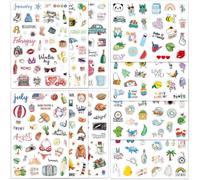 Stickers Scrapbooking 318 Pièces, 10 Feuille Autocollant Scrapbooking 4 Saison, Gommettes Printemps été Automne Hiver Stickers Adulte pour DIY Bullet Journal Album Photo Artisanat