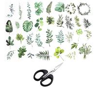 Stickers Scrapbooking Autocollant Gommettes Plantes Décoration Sticker Diy Cadeau Autocollants pour Ordinateur Portable Les Planches à roulettes Les Bagages Les Voitures(18PCS)