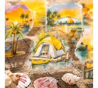 Stickers Scrapbooking Stickers Kit 180 Pcs Scrapbooking Autocollants Accessoires Adhésifs Aesthetic Pour Diy Agenda Album Calendrier Autocollants Pour Le Paysage (Faraway Landscape)