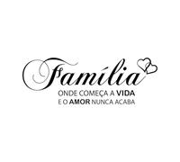 Stickers sculptés Portugal : Là où la vie de famille commence, la maison, l'amour familial ne finit jamais 25x72.3cm Retirable sans laisser de colle Noir