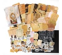 Stickers set Scrapbooking materiel 260pcs stickers aesthetic lavage à l'eau autocollant décoration Vintage stickers kawaii bullet journal accessoire album photo,album plat,ordinateur,DIY